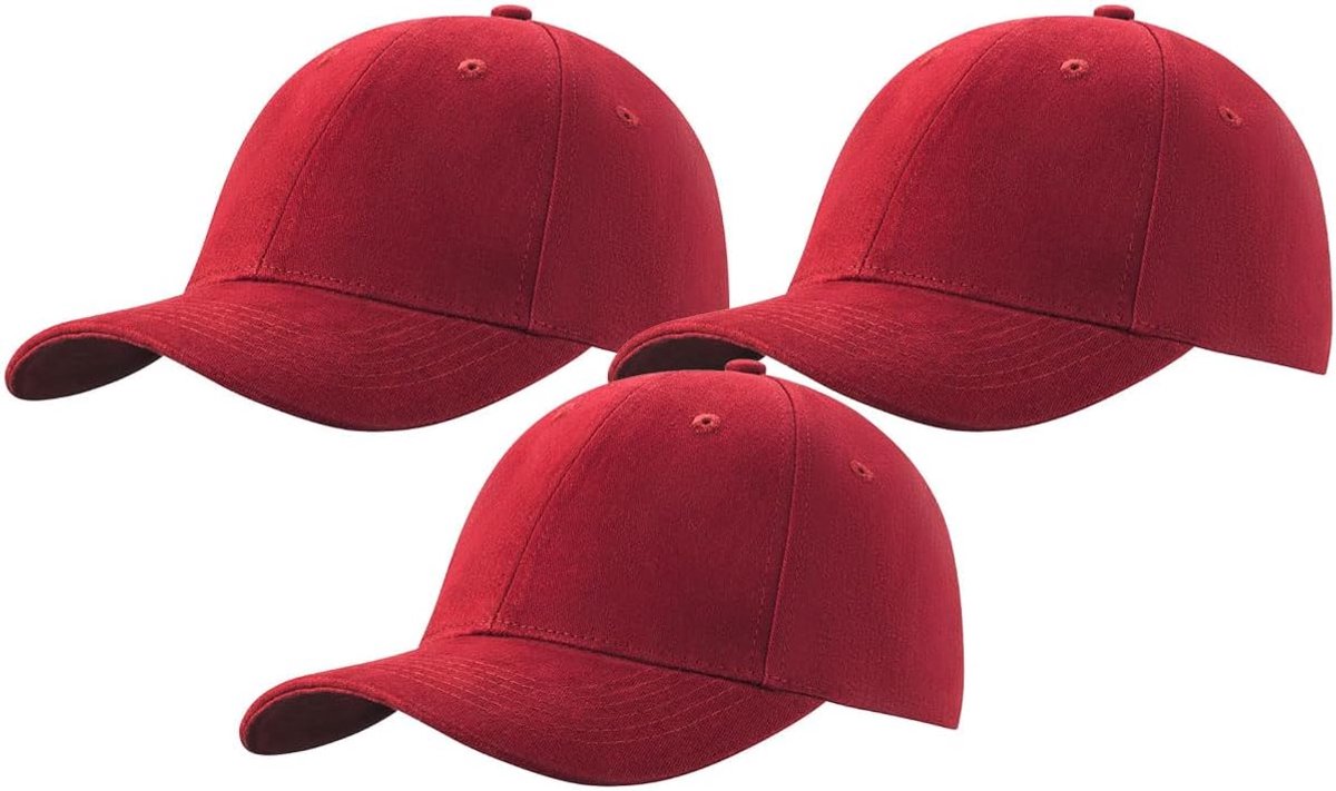 3 x baseballpet voor heren, verstelbare riem, baseballpet