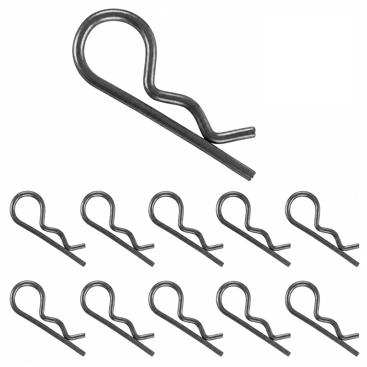 Set van 10 x veerspeld | Ø 5 mm | 105 mm lang | zekeringselement | machinebouw | voertuigbouw | lagerbeveiliging | onderdelen | voorkomen het verschuiven van de assen