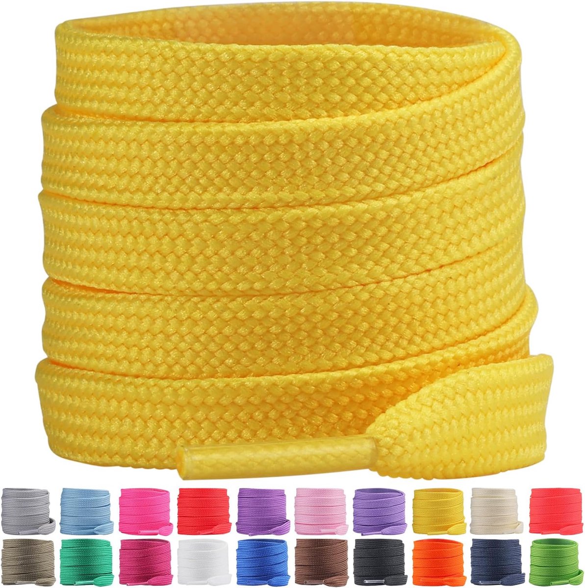 Schoenveters 10mm - Dubbellaagse Polyester Veters, 80-180cm Lengte - Sterke Vervangingsveters Voor Sport, Werk & Dagelijks Gebruik