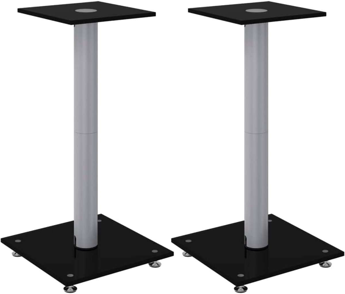 Luidsprekerstandaard, 2 stuks, luidsprekerstandaard, audioaccessoires, luidsprekeraccessoires, 25 x 25 x 55 cm (l x b x h), 1 zuil, maximale belastbaarheid (per stuk): 100 kg aluminium, gehard