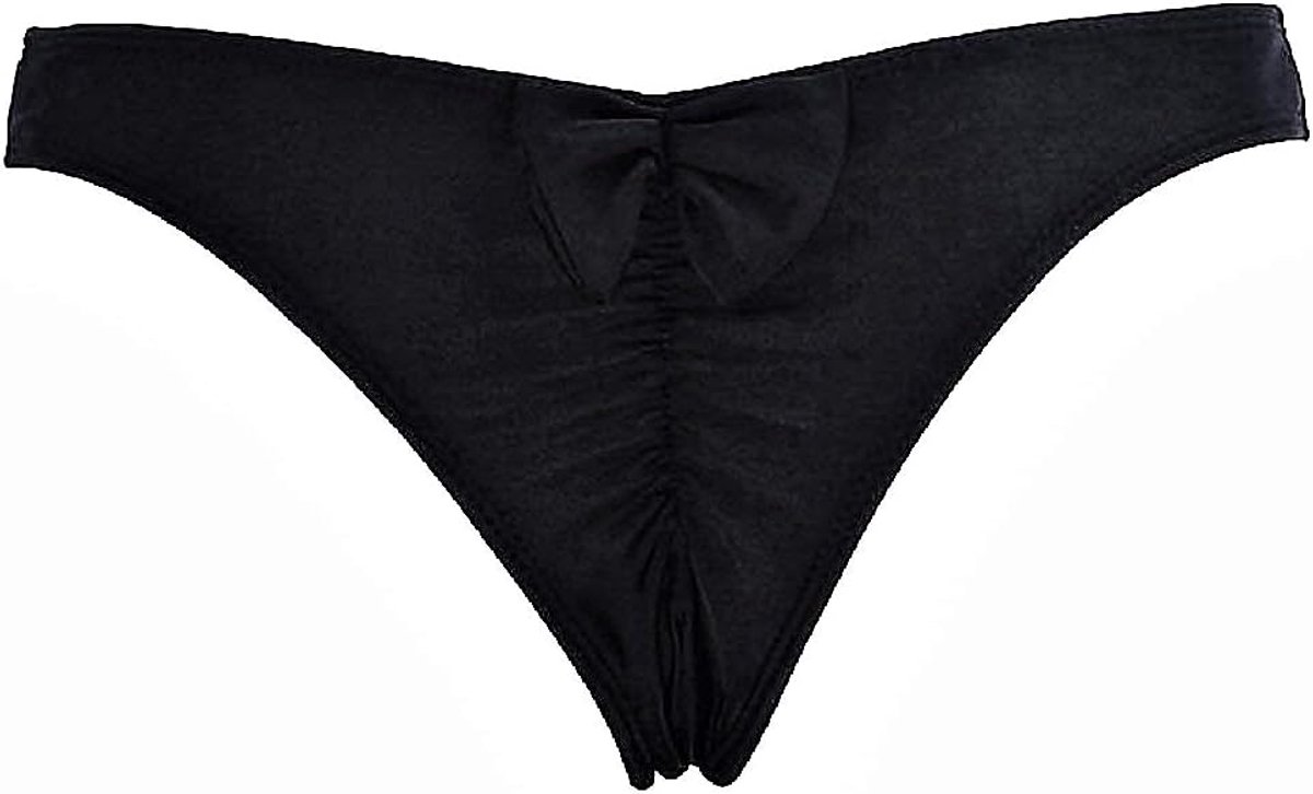 Badpak met string – alleen slip – volwassenen – dames – meisjes – met strik achter – zomermode – cadeau-idee voor verjaardag