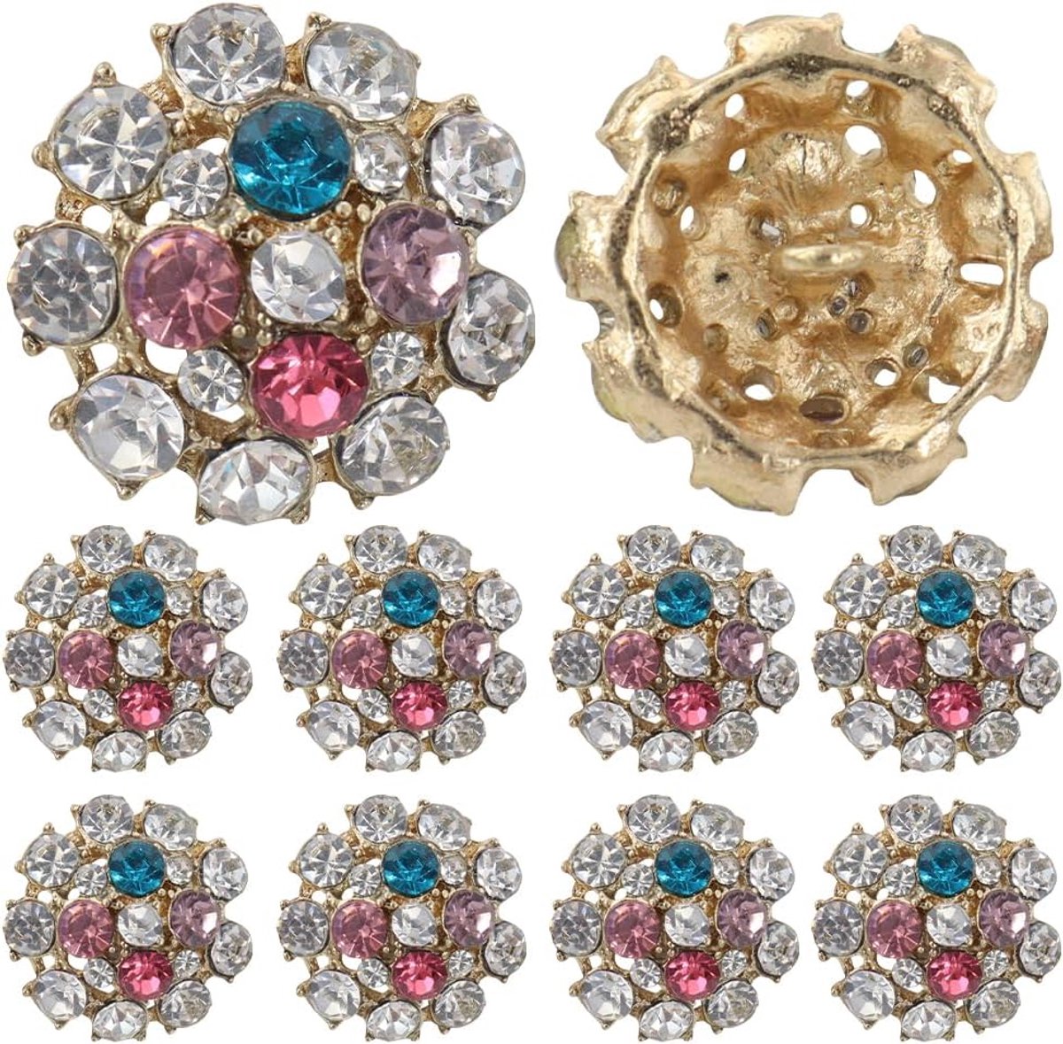 Knopen Goud Toon Schacht Knop Versierde Scrapbooking Naaibenodigdheden voor Garment Coat 5 stuks B