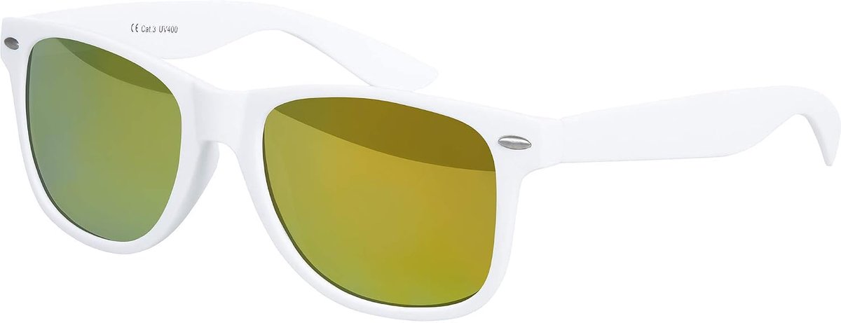 Balinco UV400 CAT 3 CE nerd zonnebril met rubber in retro stijl vintage unisex bril met veer scharnieren