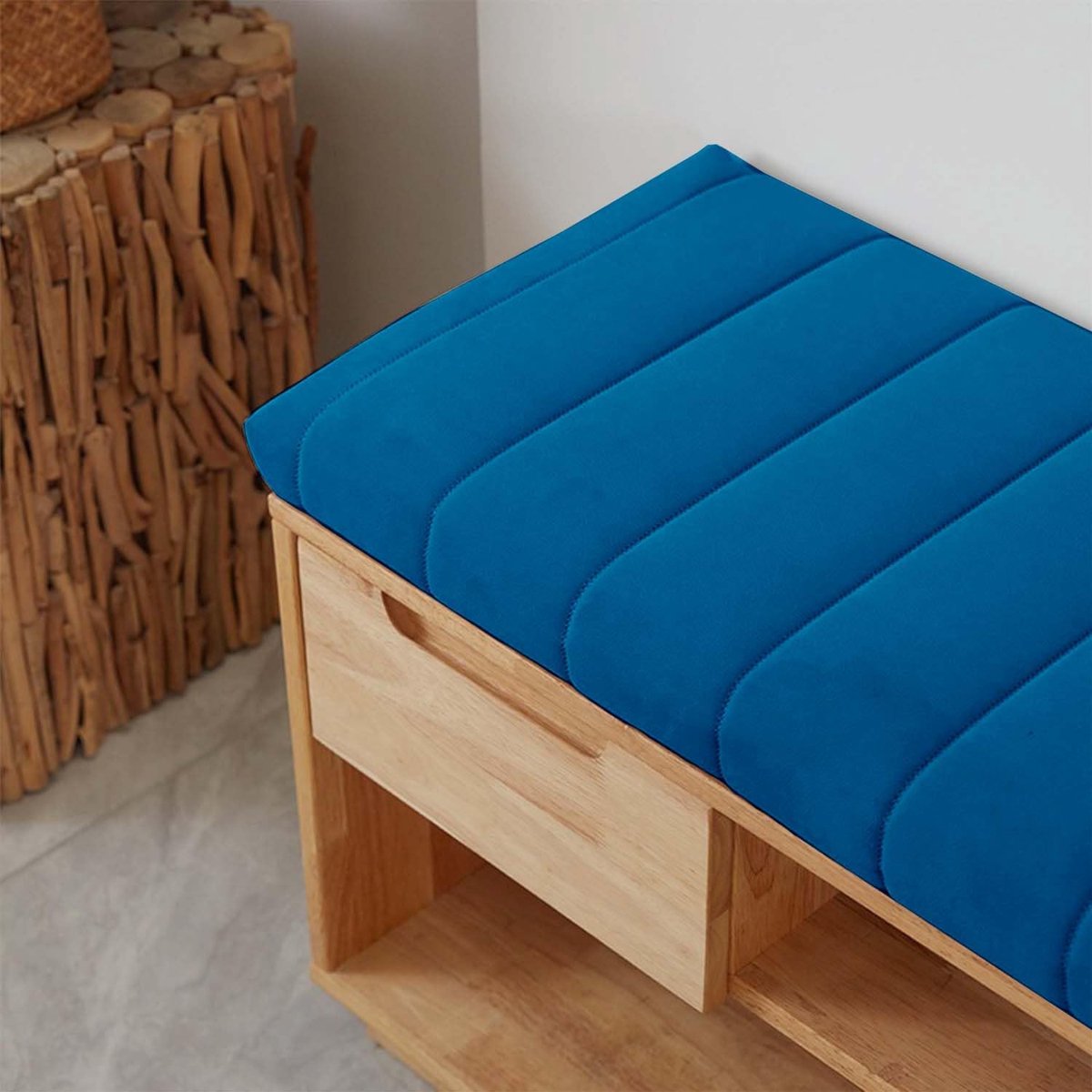 Generisch Bankauflage 100x40 120x40 140x40 80x40 150x50 Abnehmbarem Sitzkissen Bank, rutschfeste Gartenbank Auflage für Innen Outdoor Fensterbank Couch ban k Eckbank Auflagen,Lake Blue,160x55x4cm