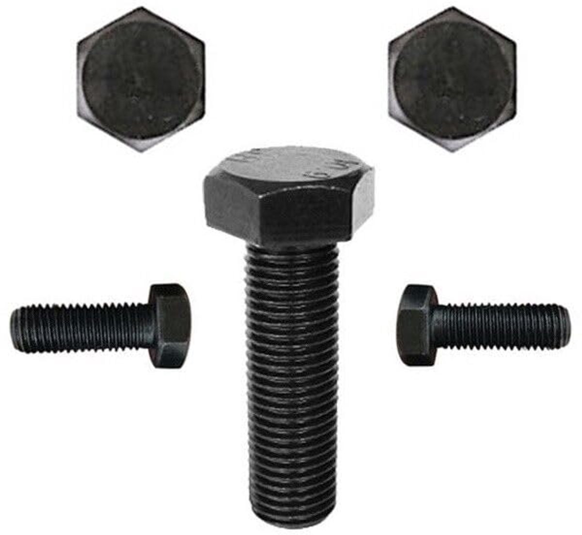 Sechskantschrauben DIN 933 Schwarz Edelstahl M4 M5 M6 M8 M10 SCHWARZE Schrauben (10, 6 x 20)