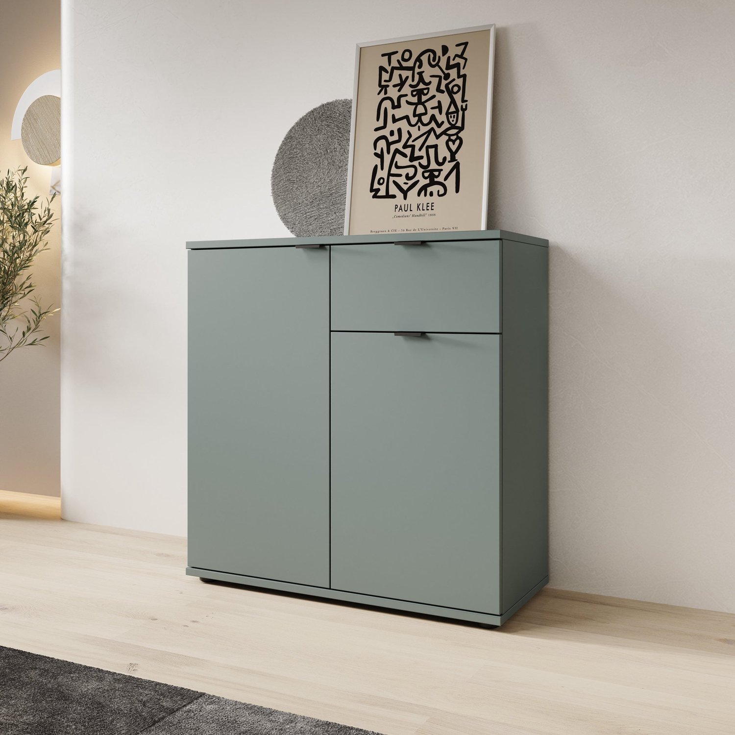 MEUBELLA Galeno 2 - Dressoir - Groen - 80x34x82 cm
