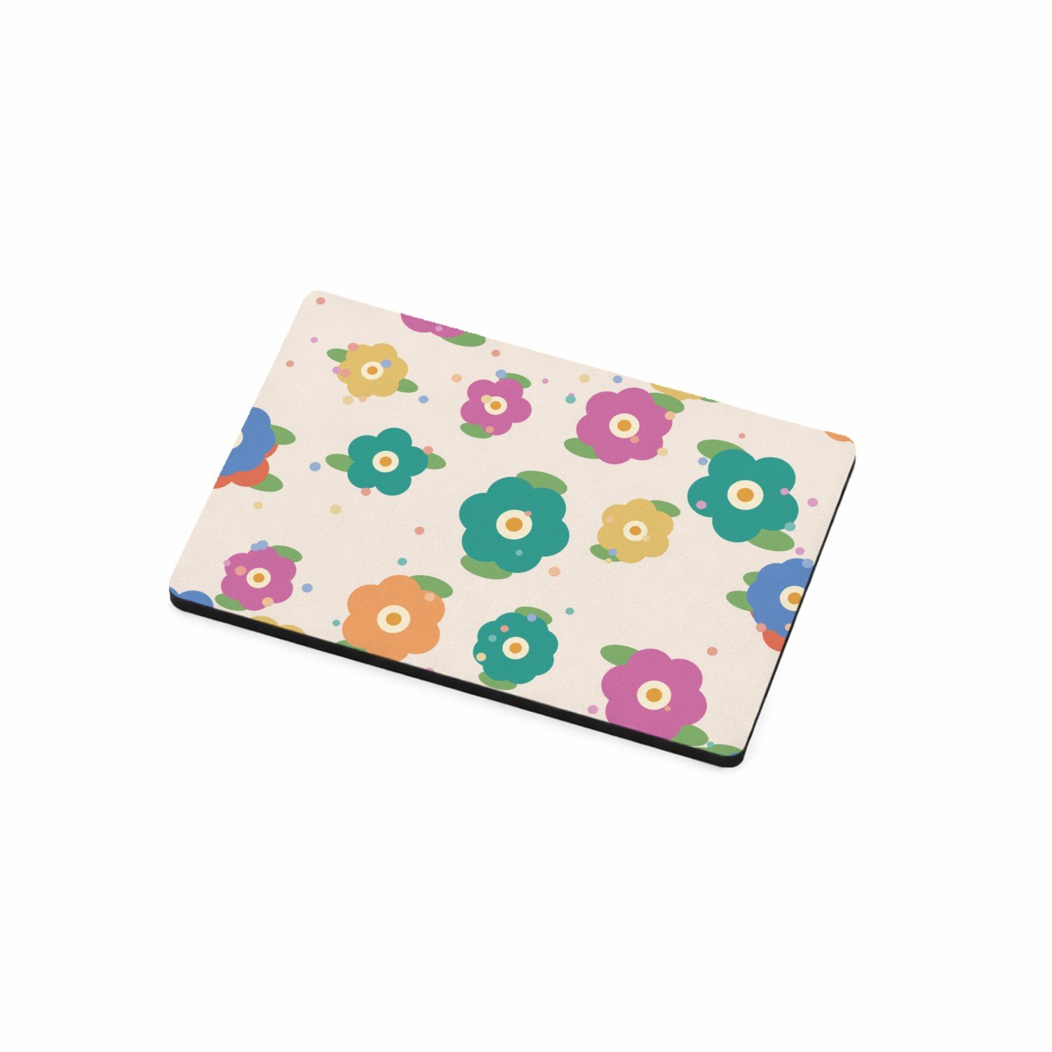 Mr Cadeautjes MDF magnetische fotolijst 7,5 x 5 - design Vrolijke bloemen | cadeau Wit