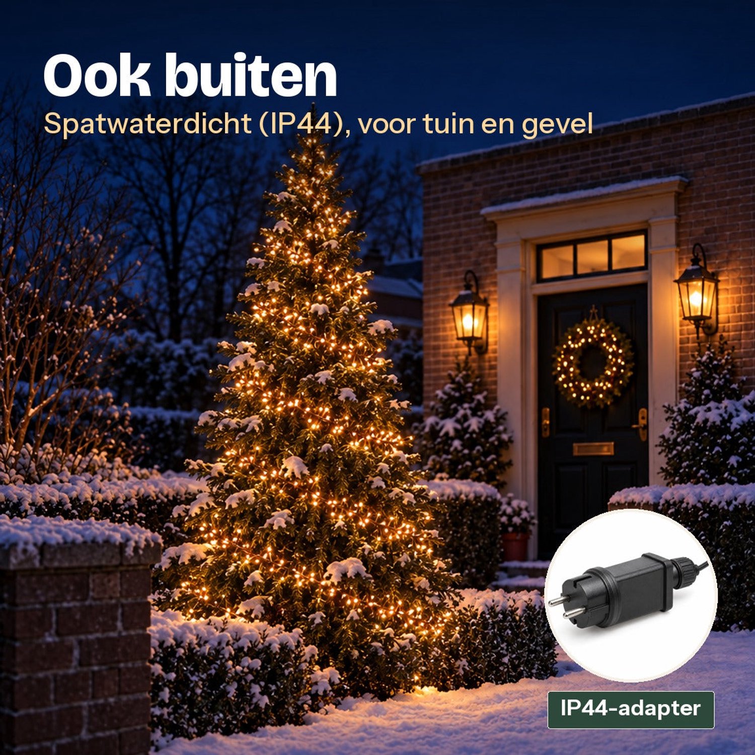 Levano Kerstverlichting Buiten 560 LED 10 m Extra Warm Wit - Kerstversiering - Lichtsnoer Buiten - Kerstlampjes - Kerstboomverlichting - Lichtslinger - Kerstlichtjes - Clusterverlichting - Kerstverlichting Binnen - LED Lichtjes - Micro Cluster – foto 5
