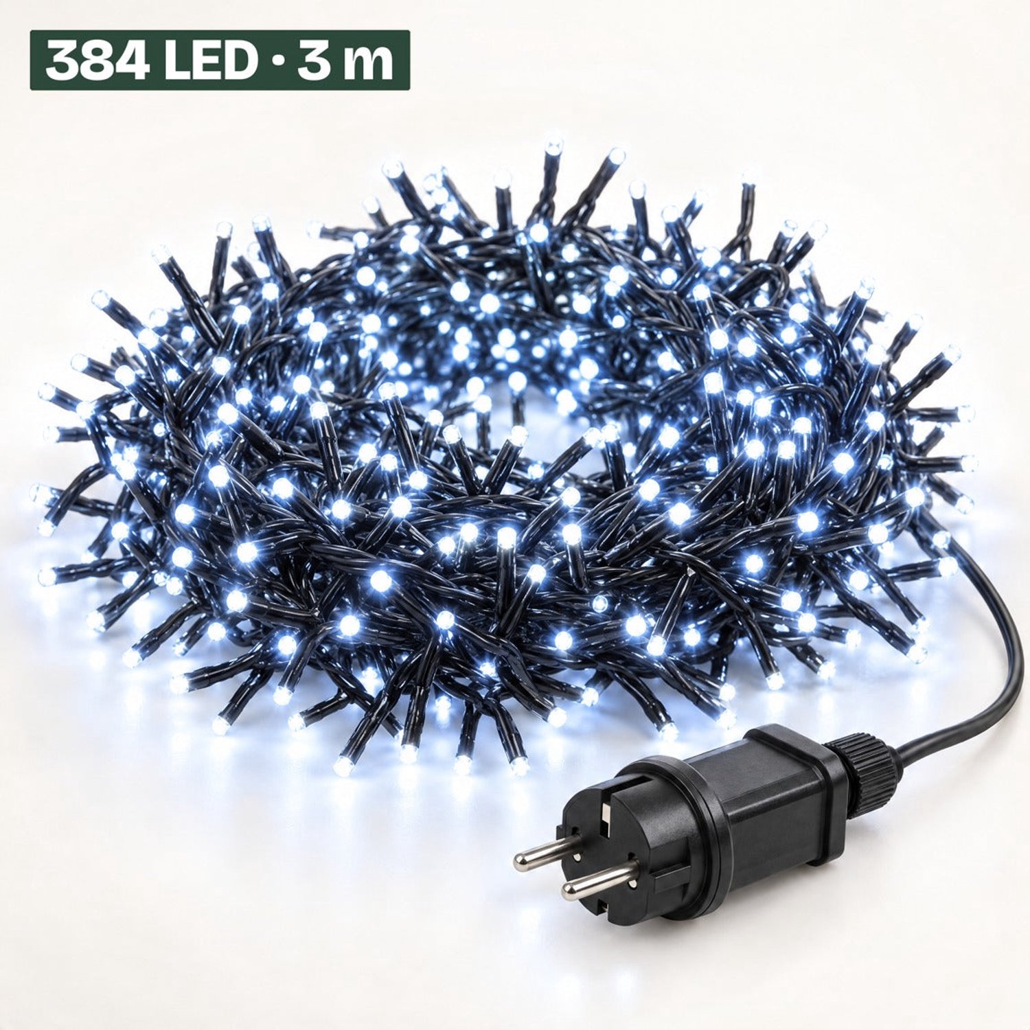 Levano Kerstverlichting 384 LED 2,8 m Koud Wit - Kerstboomverlichting - Clusterverlichting voor Binnen en Buiten - Lichtsnoer Buiten - Kerstlampjes - LED Verlichting - Lichtslinger - Buitenverlichting Kerst - Sfeerverlichting - Kerstversiering