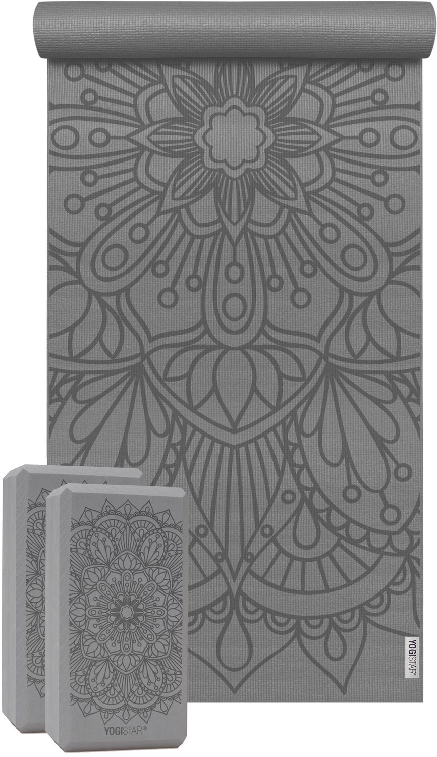 Yoga-Set Starter Edition - lotus mandala (Yogamatte + 2 Yogablöcke)