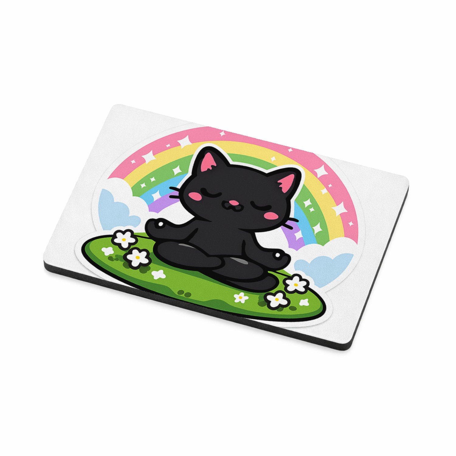 Mr Cadeautjes MDF magnetische fotolijst 7,5 x 5 - design Een rustige maar grappige zelfzorgprint met een andere dierf | cadeau Wit