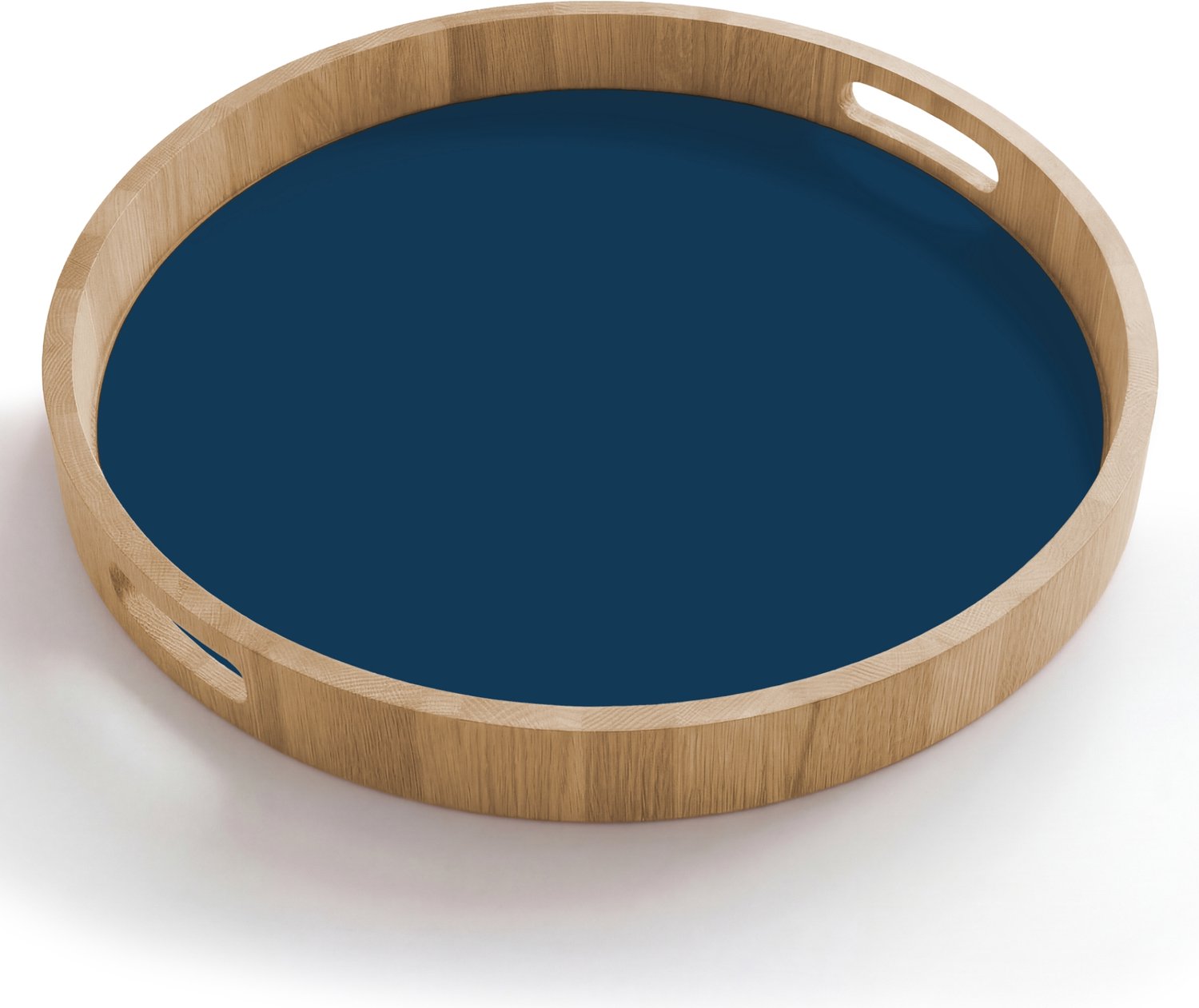 Dienblad rond 50x50 cm - Schootdienblad hout - Deep - Ocean - Blauw - Borrelplank rechthoek - Plateau houten dienbladen