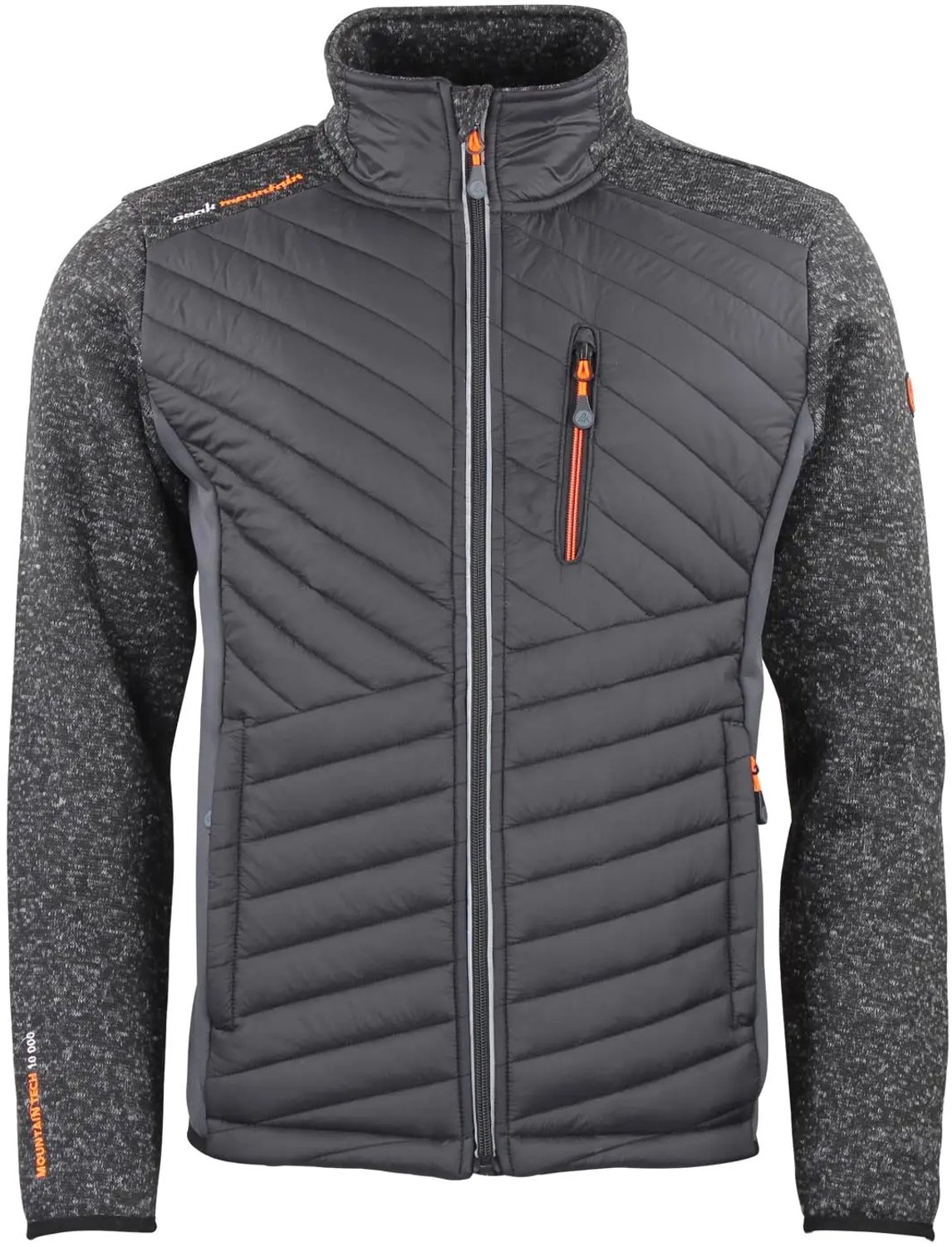 Fleece jas met gewatteerde inzetten Peak Mountain Chacha Zwart