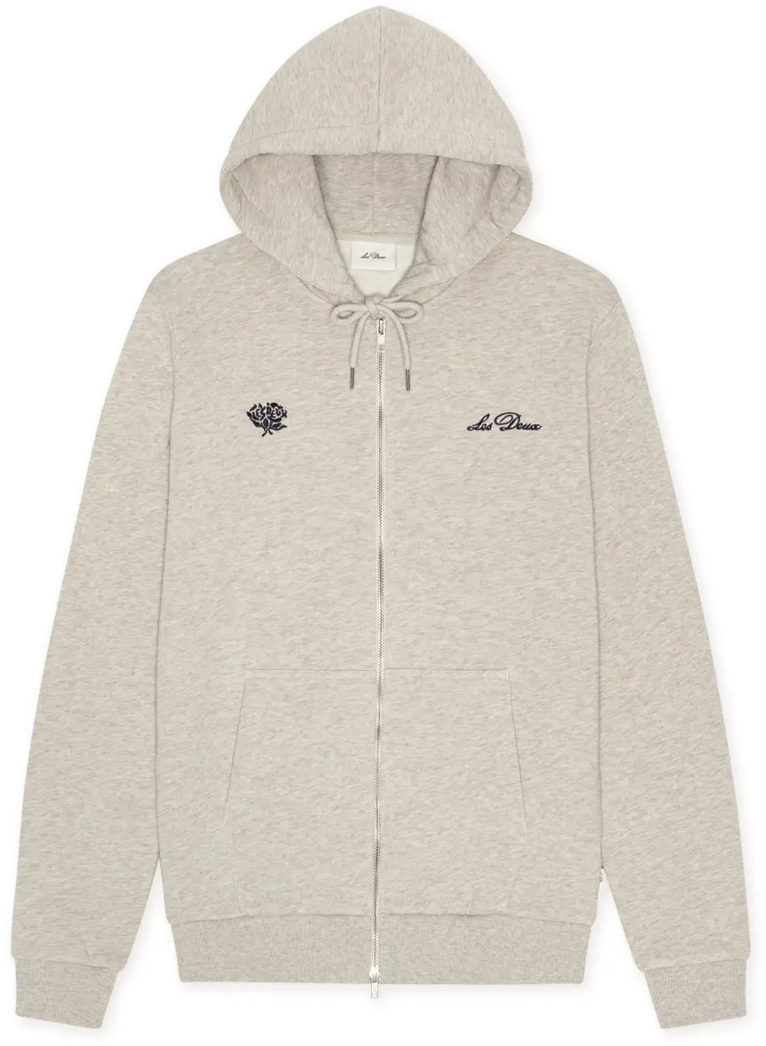 Hooded sweatshirt met rits Les Deux Licht Zand Melange
