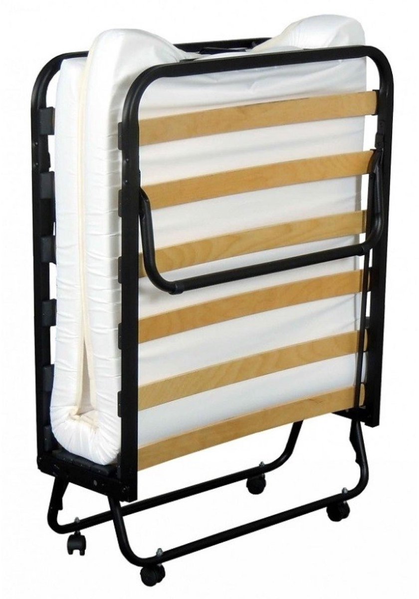 MatrasDirect Vouwbed Luxor 90x200 - Logeerbed - Opklapbed 1-persoons Zwart