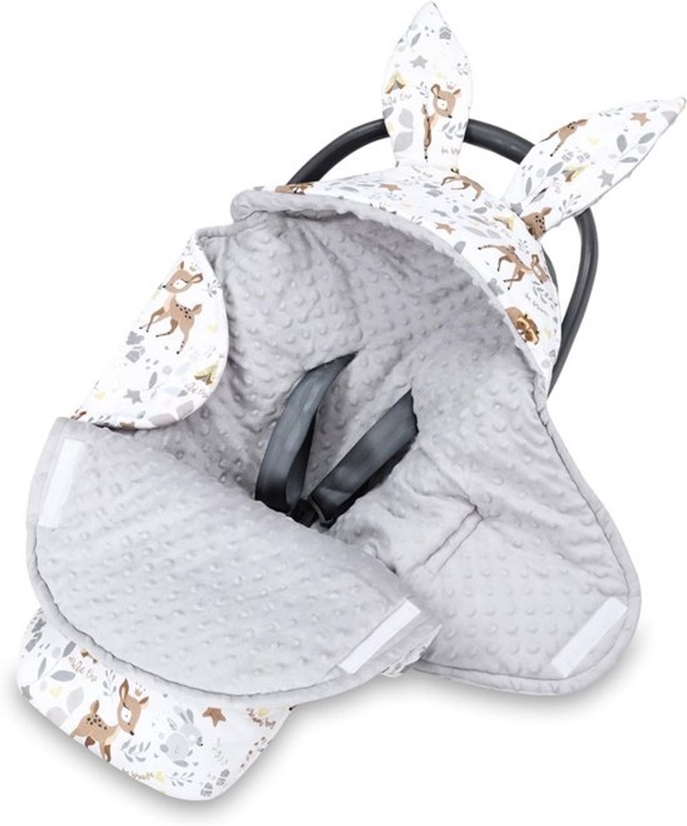 Luxe universele baby-voetenzak 90x90cm - Warm & ademend voor autostoel of wandelwagen