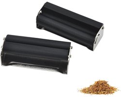 VIKSAUN 2pcs Metal Tobacco Roller, Easy to Use Manual Cigarette Rolling Machine, 70mm Tobacco Maker, (Black) - ShopVlot