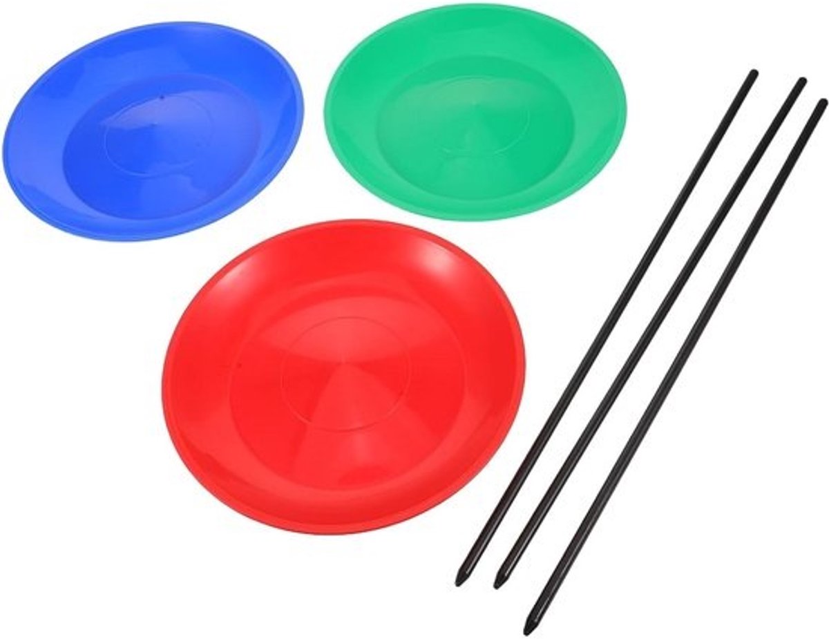 Set jongleerplaten - Draaiende borden - Voor circusoptredens - Gladde rotatie - 50 x 23.5 cm - Diverse kleuren