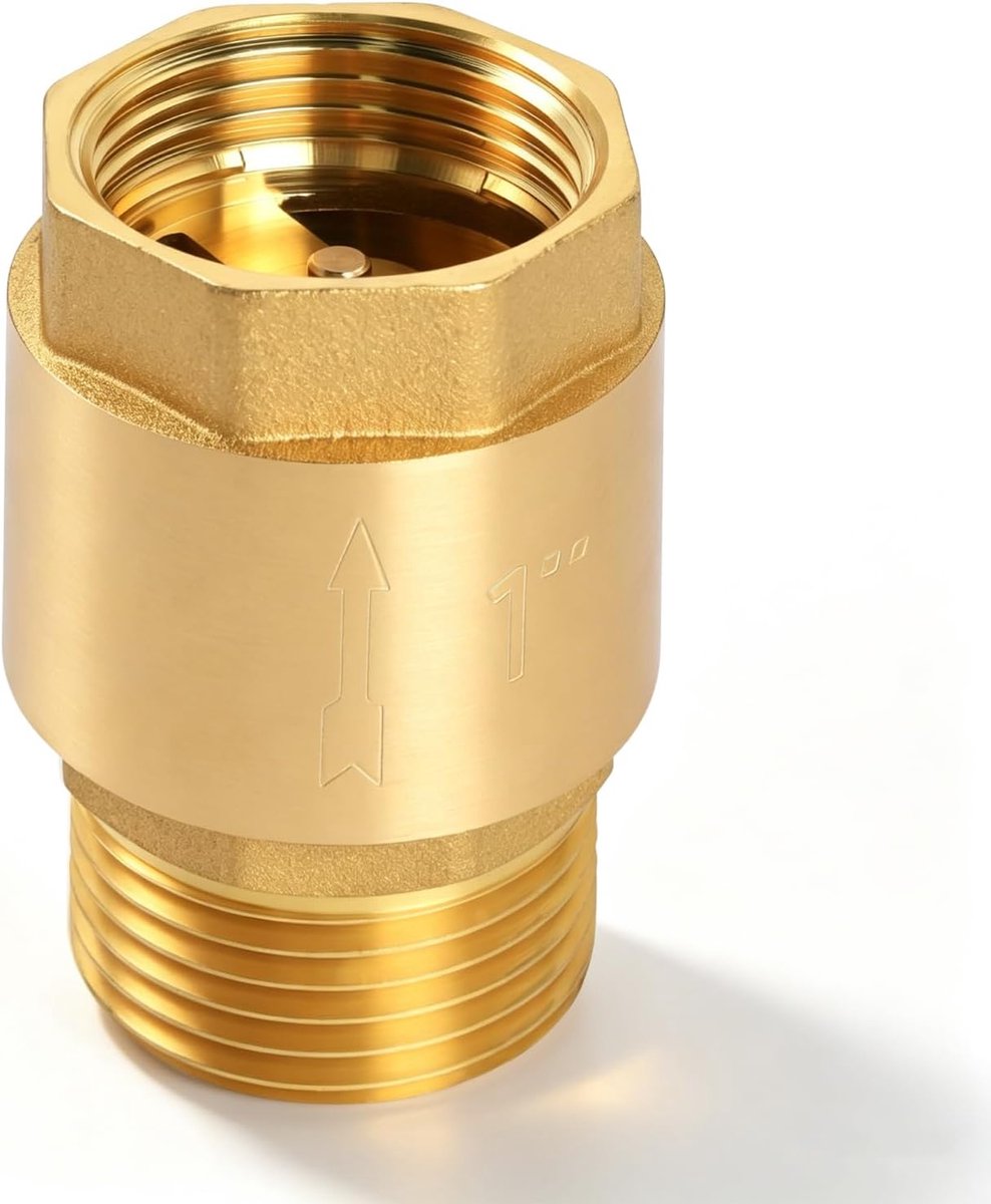 Brass check valve 1" DN25 AG on IG - Check valve 1 inch for pump, garden, plumbing and heating - ShopVlot