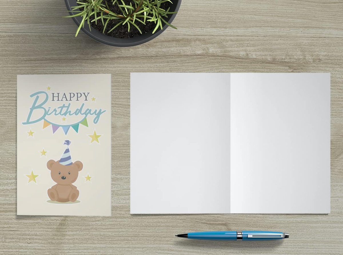Verjaardagskaart 18 x 12 cm - Premium kwaliteit - Inclusief envelop - Elegant ontwerp voor bijzondere momenten - ShopVlot