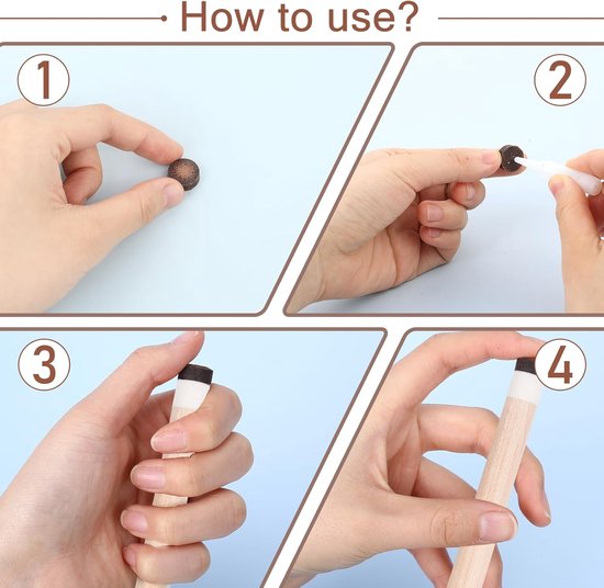 Allecto - Biljartkeu punten - Vervangingsset - 13mm - Poolkeu tips - Accessoires voor biljartstokken - Geschikt voor snooker en poolspel van Merkloos — afbeelding 2