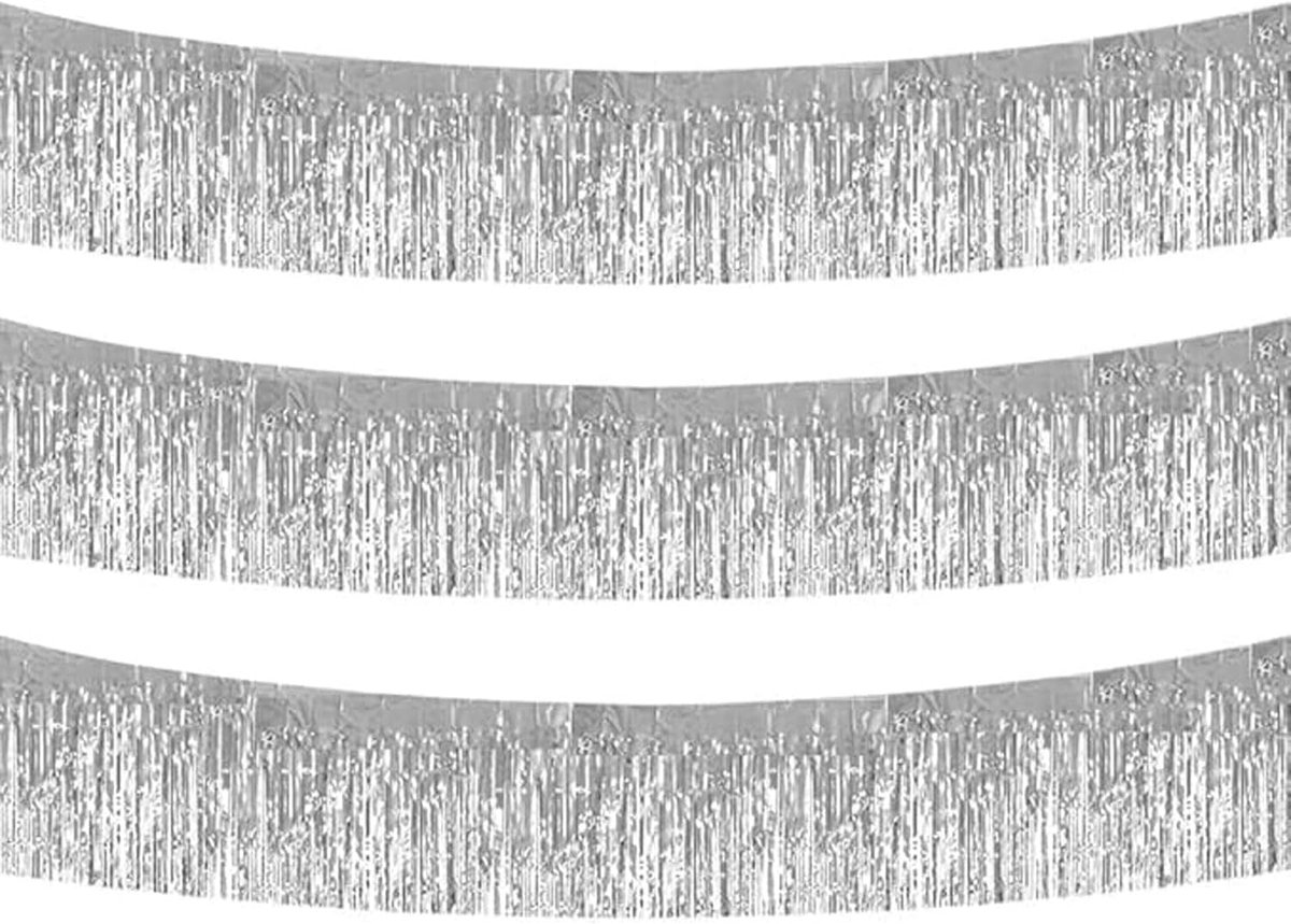 Lametta 3 Pieces Glitter Curtains for Party Decoration, Birthday, Engagement, Wedding, 30 cm x 3 m - ShopVlot