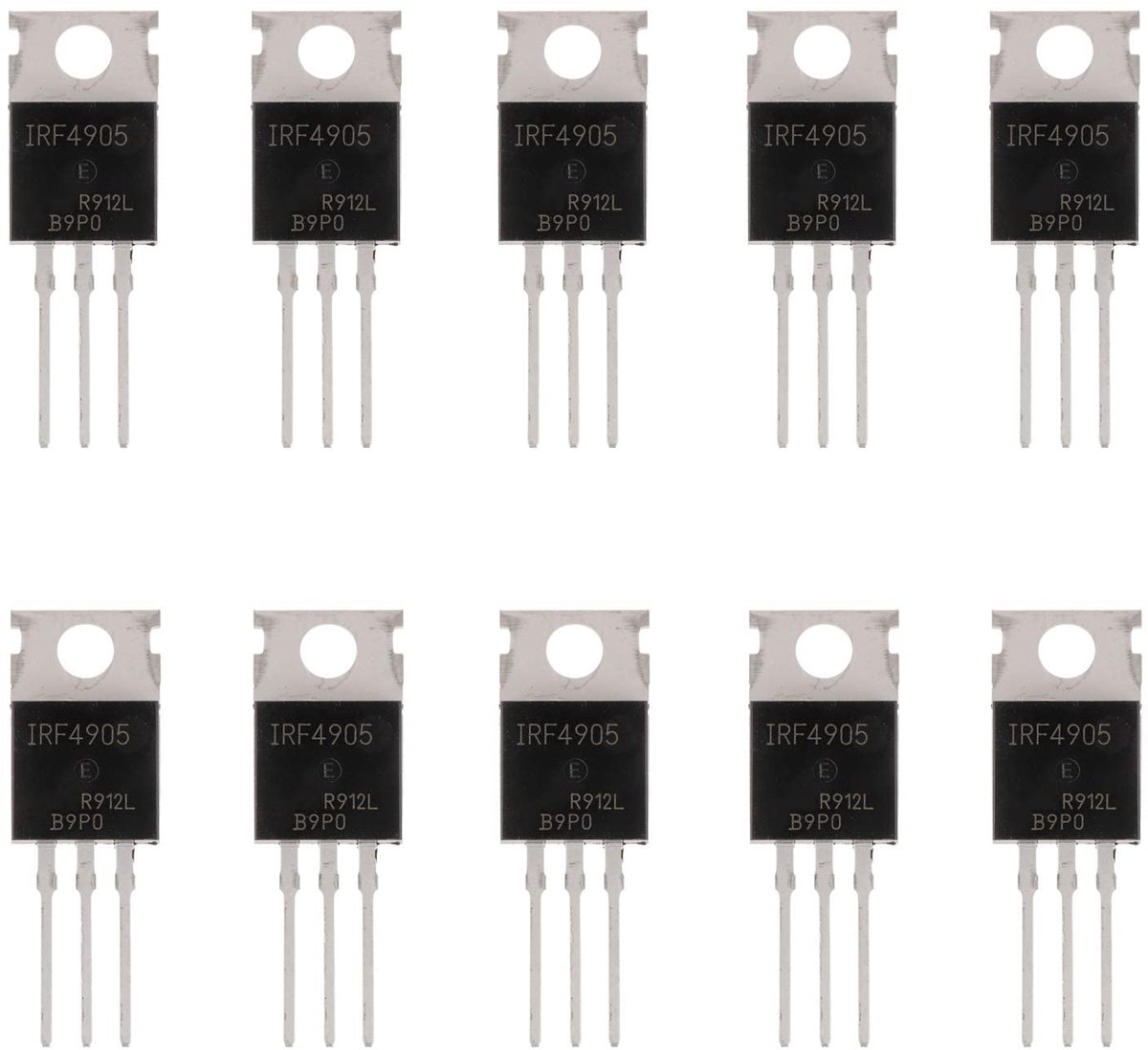 BOJACK IRF4905 MOSFET Transistors IRF4905S 74A 55V P-Channel Power MOSFET TO-220AB (Pack of 10 Pieces) - ShopVlot
