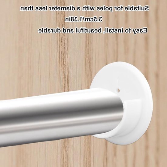 10 stuks plastic steunbeugels voor kaststangen - Geschikt voor 3.5 cm stangen - Inclusief schroeven en ankers voor thuis, badkamer en kledingwinkels — afbeelding 2