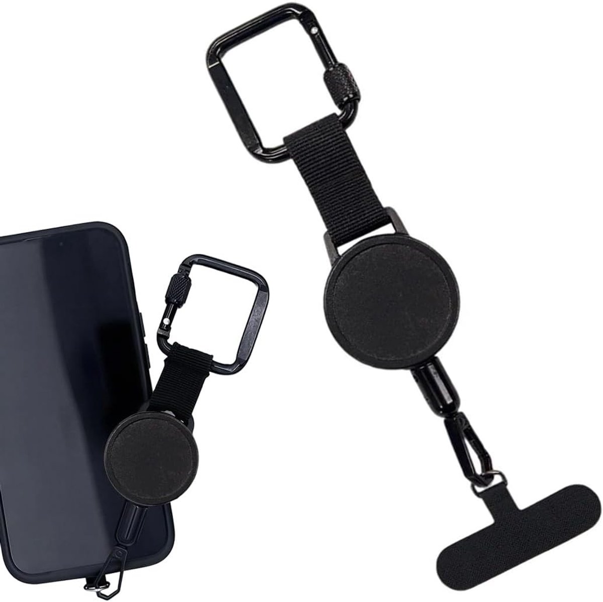 Verstelbare Smartphone Beugel met Anti-Diefstal Functie voor Buitenactiviteiten zoals Wandelen en Skiën - Zwart (1 Stuk)
