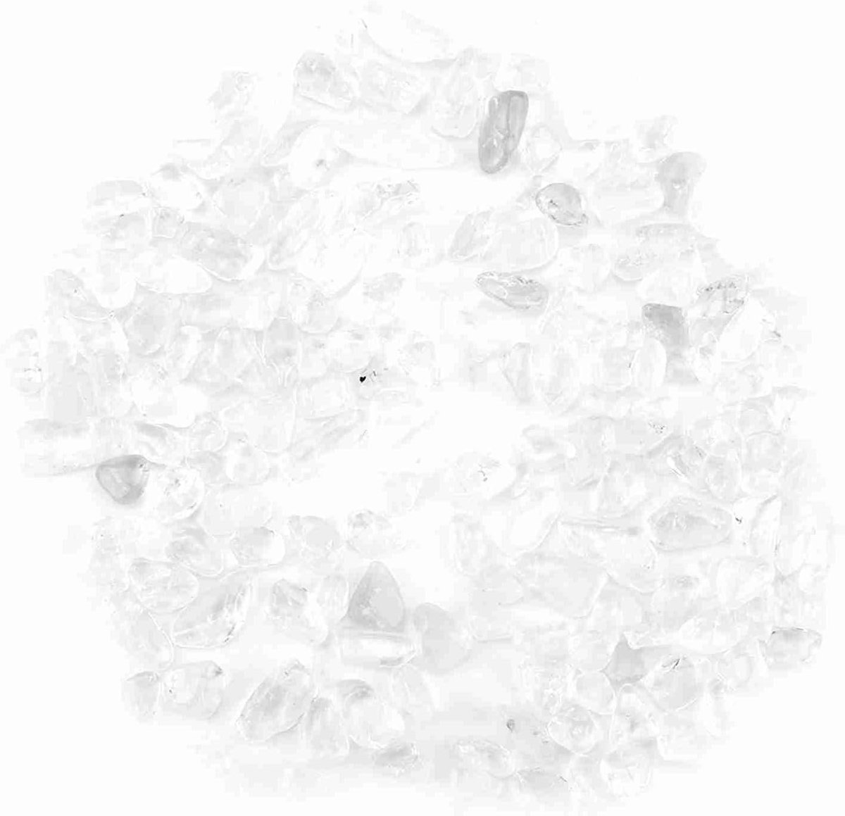 Stone Chips Crushed Crystal Quartz Decoratieve Stenen Ongeslepen Gepolijst Voor Aquarium Bloempot Decoratie Witte Roze Paarse Kleur 100g (White Crystal)