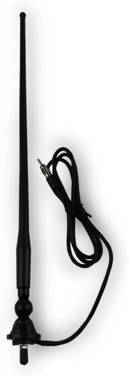 Waterdichte rubberen radio-antenne, dipool, flexibel, geschikt voor auto, camper en boot, FM, AM, ATV en UTV, zwart