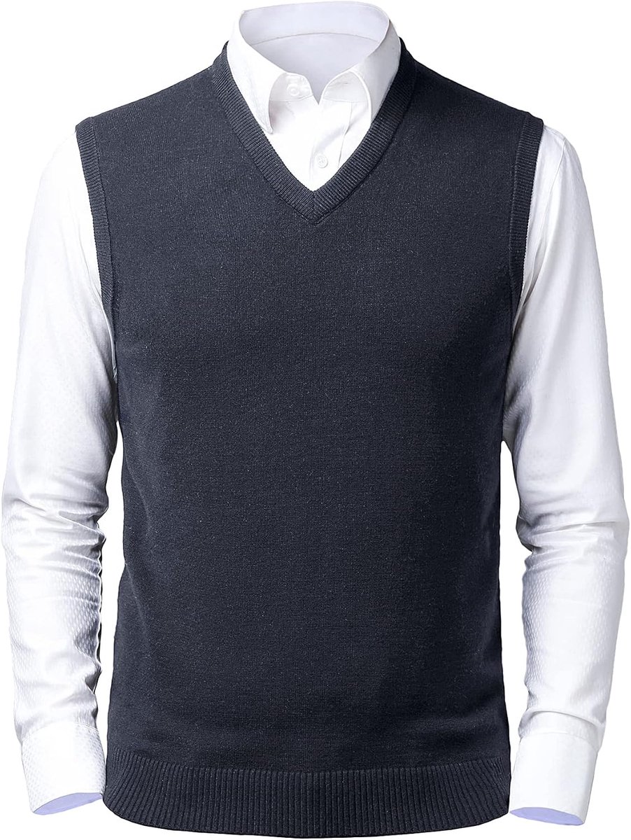 Effen V-hals Slipover Trui Vest Klassiek Zakelijk Gentleman Knitwear Vest Effen Kleur Casual Pullover Gilet Smart Suit Mouwloze Tank Tops