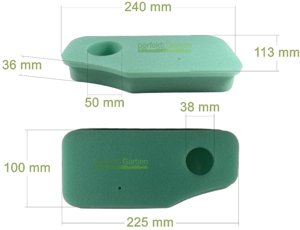 luchtfilter voor Briggs & Stratton (B&S) motoren, modellen 22 en 25, 10–11 HP