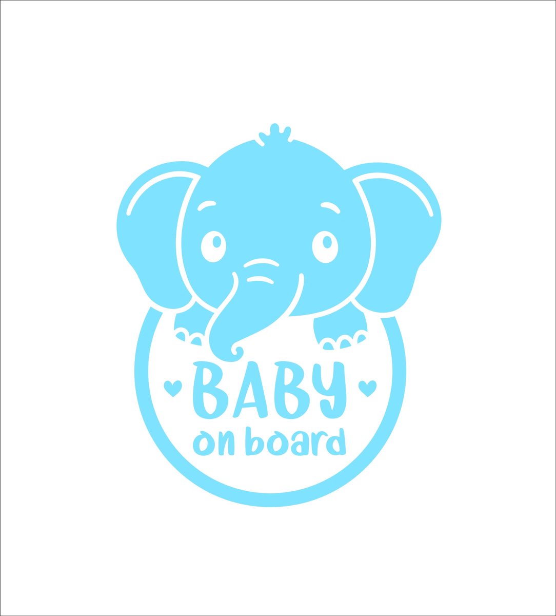 Autosticker baby aan boord - meisje/jongen design - kinderstijl - vrolijke autoruitsticker - ShopVlot