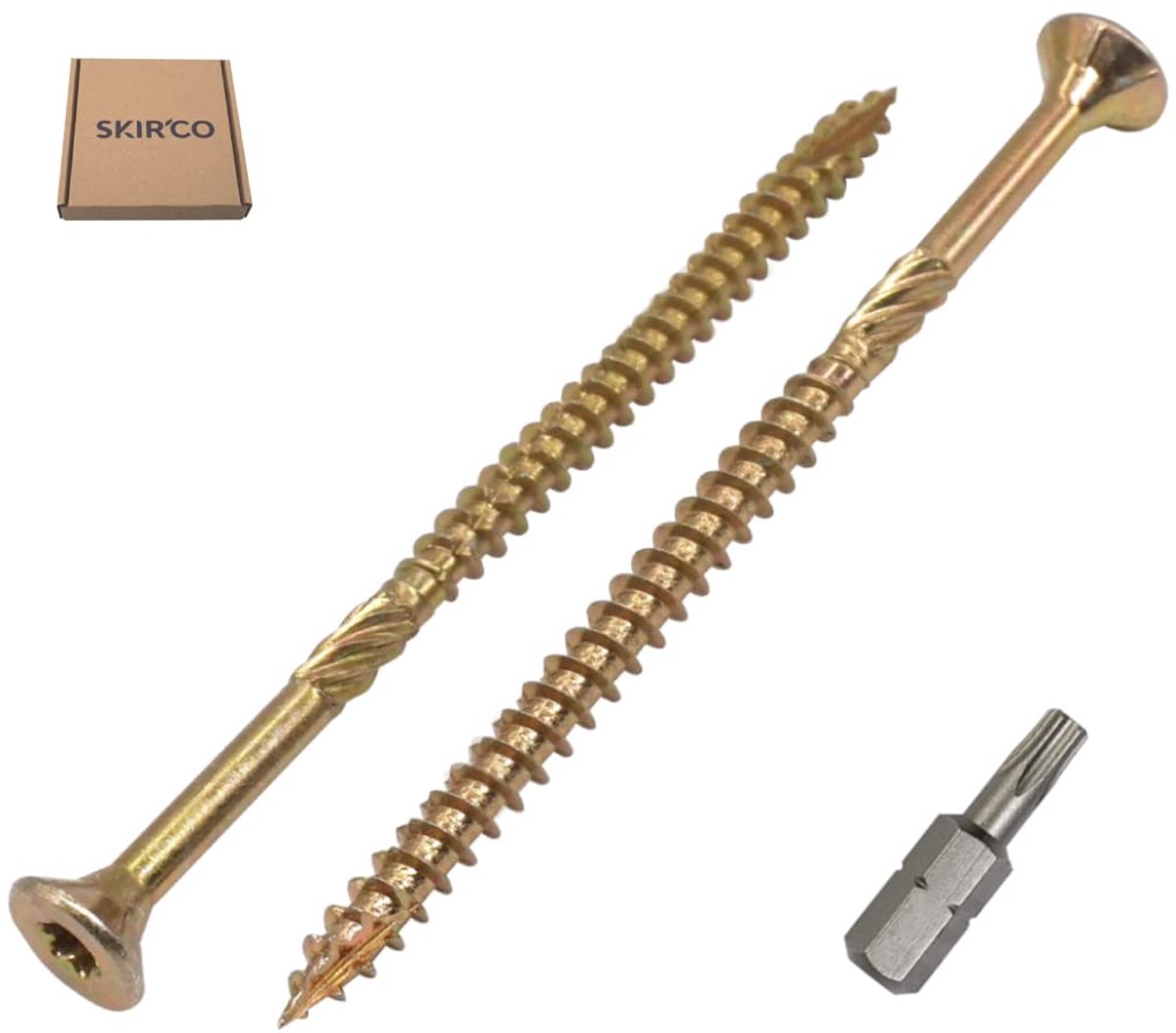 Houtschroeven 0.5 x 120 mm - Gegalvaniseerd staal - Torx met verzonken kop - Geschikt voor houtconstructies - ShopVlot