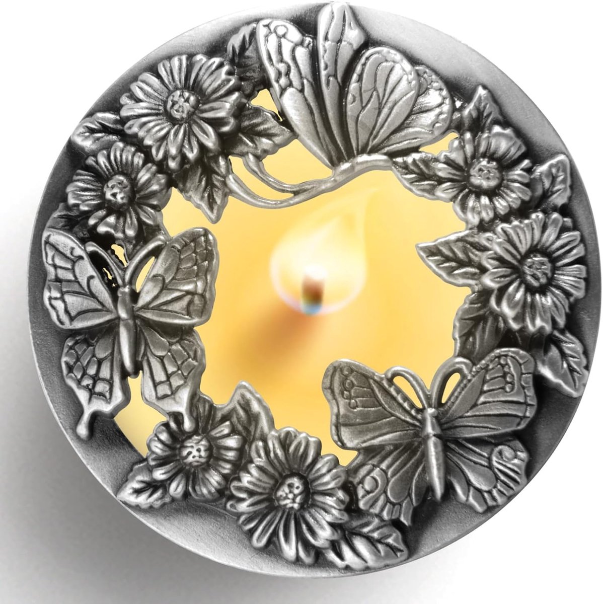 Cadeau voor vrouwen - Hion geurige kaarsdeksel - Vlinder zilver - Evenwichtig branden en decoratief - ShopVlot