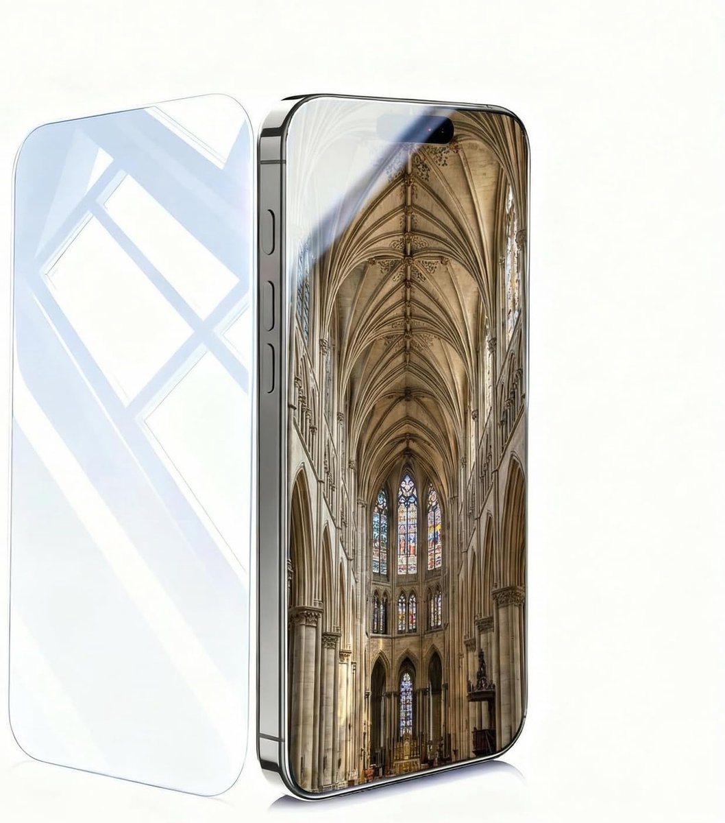 GOOGO Pantserglas met anti-stof luidsprekernet voor iPhone 16 Pro, met montagehulp, 1 stuk - ShopVlot