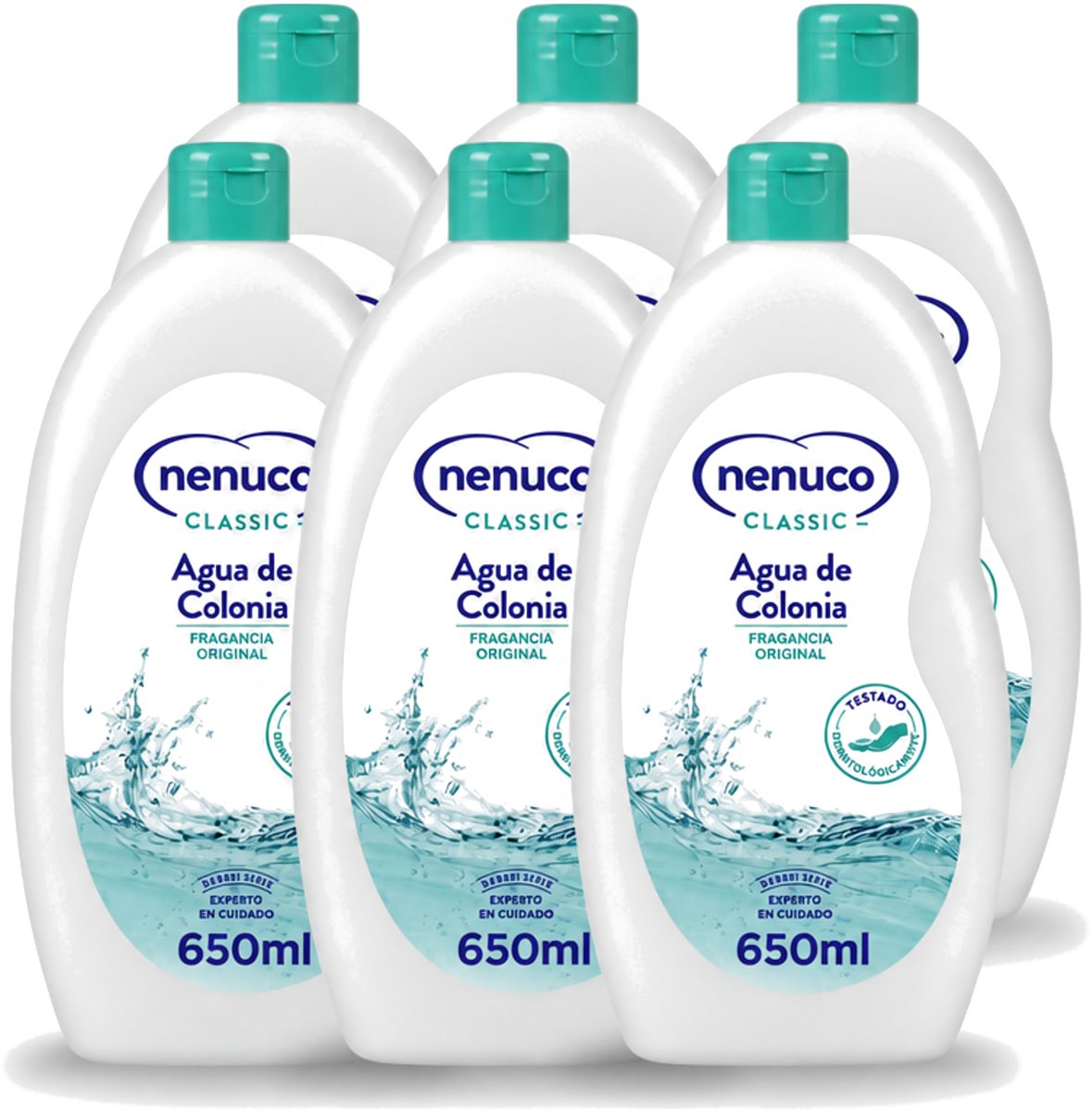 6 x Nenuco – Eau de Cologne – Klassiek – 650 ml - Voordeelverpakking - 6 stuks