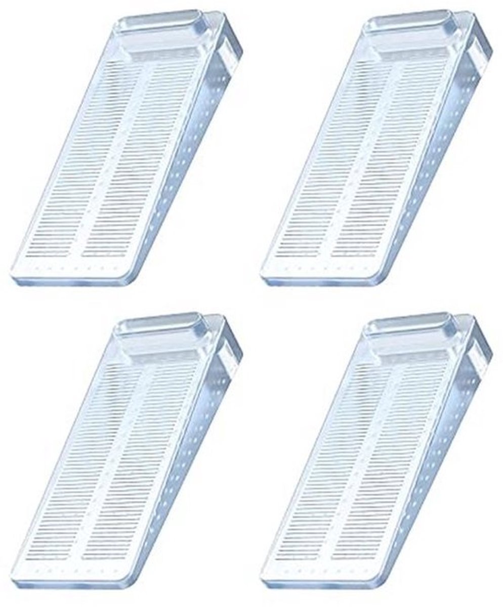 Verstelbare rubberen deurstopper - Antislip, geurloos, set van 4