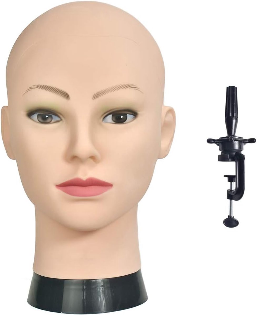 Cosmetologie Professionele kale oefenpop hoofd voor pruiken maken en weergeven poppenhoofd met een vrije klem