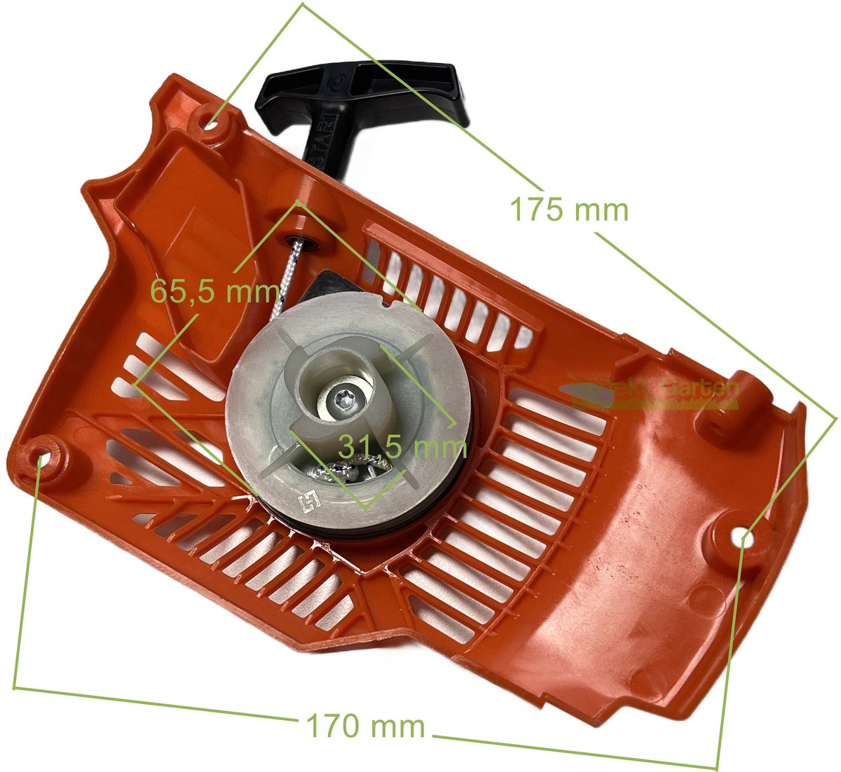 startmechanisme met terugslag voor de Viking Harder Steel Flora Victus kettingzaag van 38 ccm