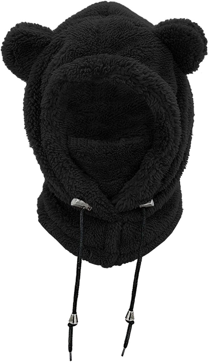 Wintermuts voor kinderen, meisjes, met thermische nekbescherming, uniseks, voor baby's, 3-8 jaar, met verstelbaar trekkoord, zacht en warm