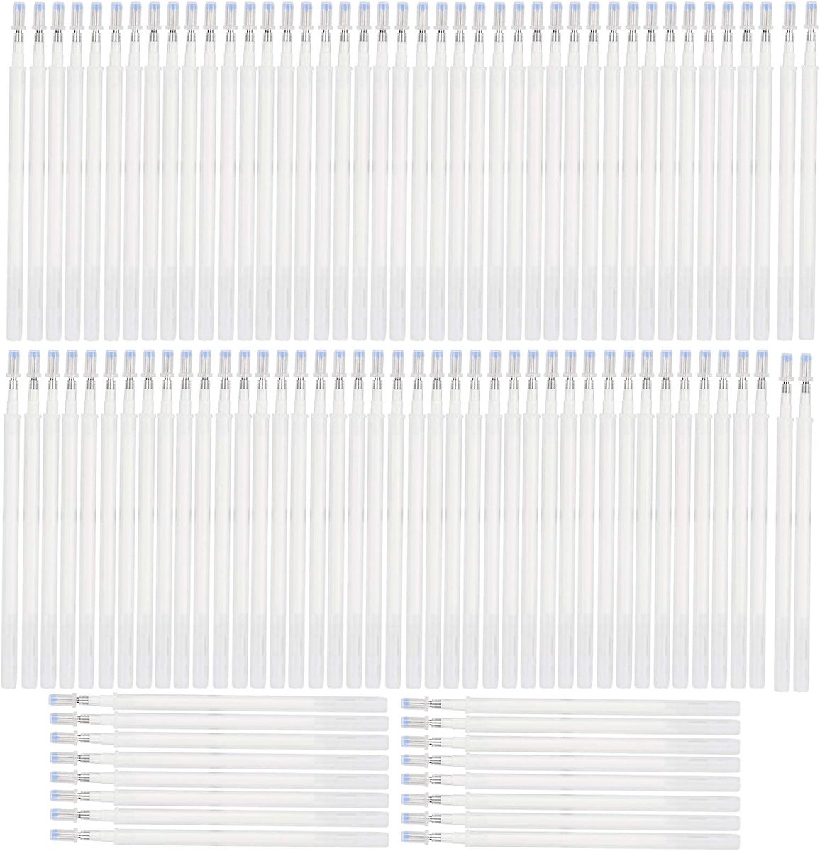 Markering Pen Vullingen, 100 STKS Warmte Uitwisbare Naaimarkers voor Textiel en Lederen Projecten, Wit