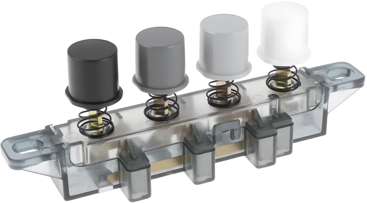 4 Toetsen 3 Niveaus Vloerventilator Versnellingsknop Snelheid Key Knop Schakelaar Compatibel met Midea 10.2x6.6x1.3cm