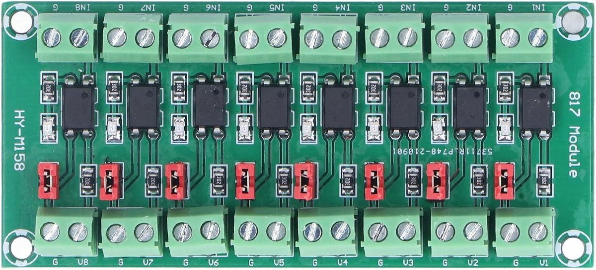 DEWIN Optocoupler card, optocoupler isolation card 8-channel driver Photoelectric isolated module 817 3.6-30V - ShopVlot