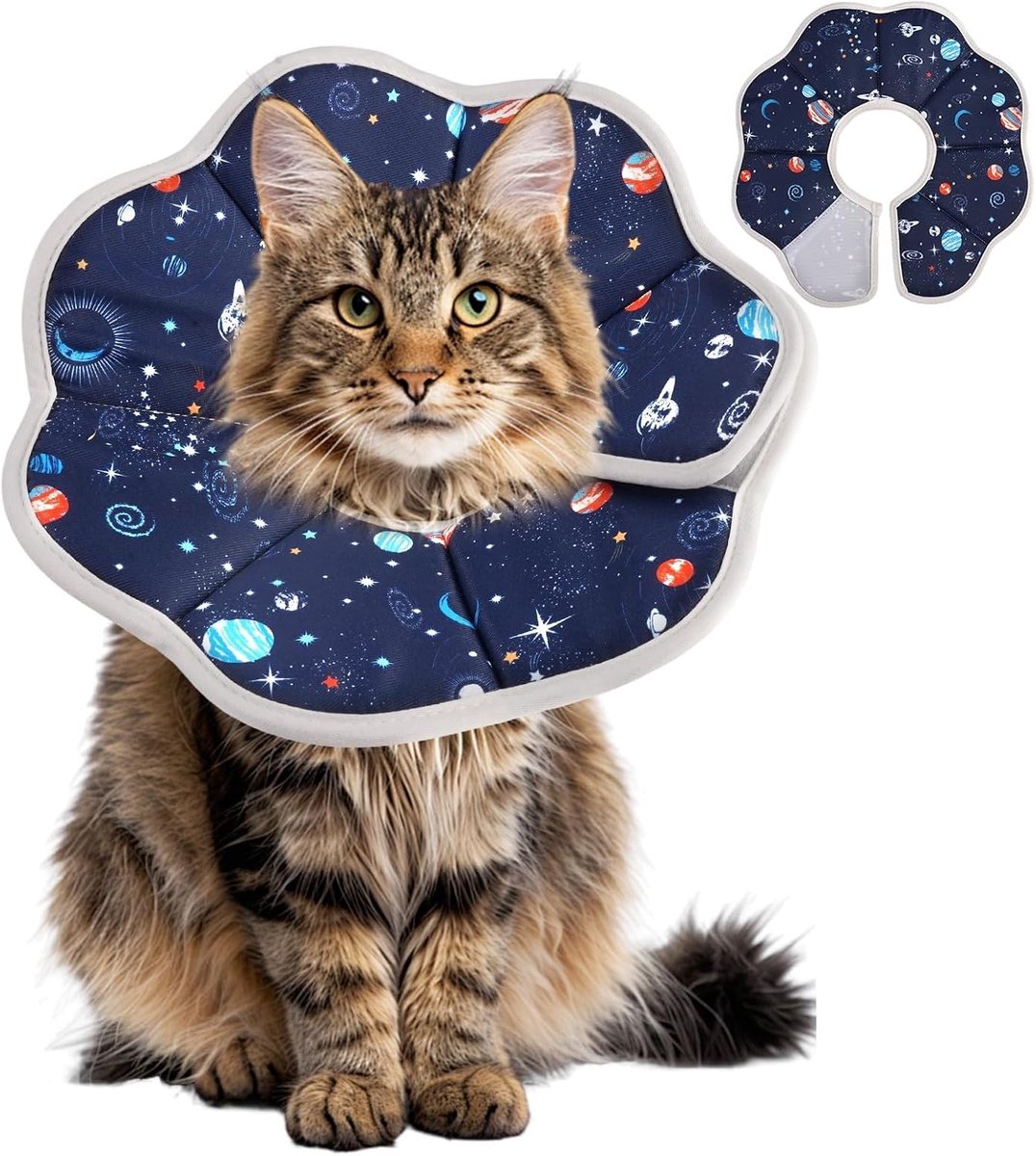 Herstelhalsband voor Honden en Katten - Waterproof, Verstelbaar en Zelfklevend - Bescherming tegen Vlooien en Likken, Geschikt voor Nekkromte 18-25 Cm, Comfortabel Materiaal