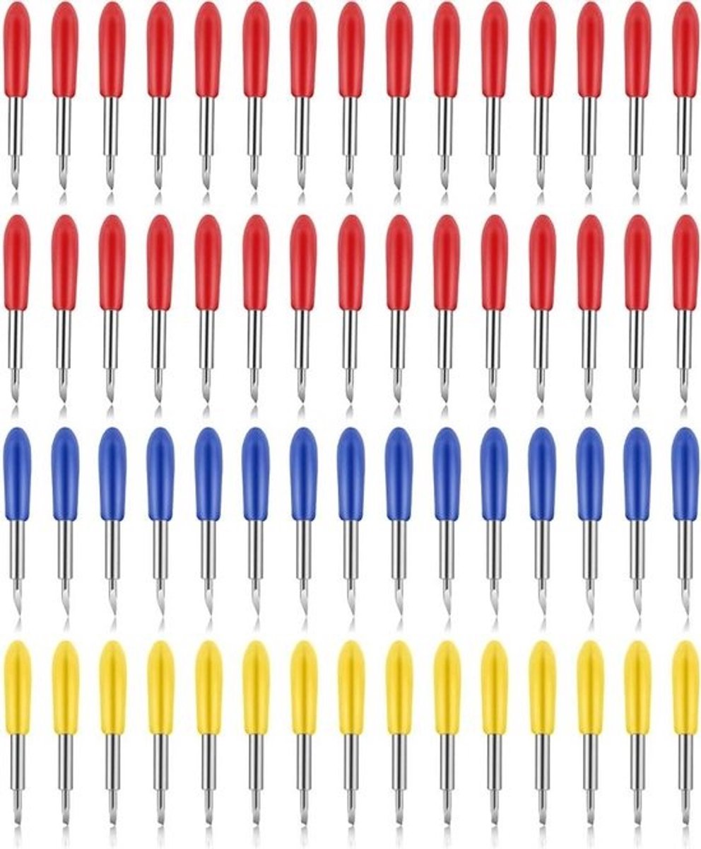 Vervangingsmesjes set - 60 stuks - voor snijplotter - inclusief fijn en diep snijmesje