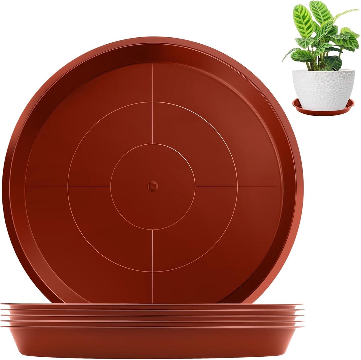 Schotels 38.5cm Plant Trays Terracotta voor