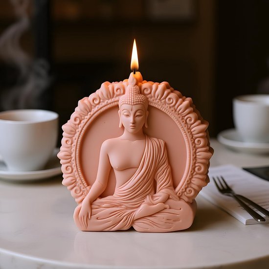 Bodhisattva Bodhisattva Kaarsvorm, gietvorm, siliconen gietvorm, voor het maken van aromatherapie, kaarsen, gips, klei, handwerk, huisdecoratie — afbeelding 3