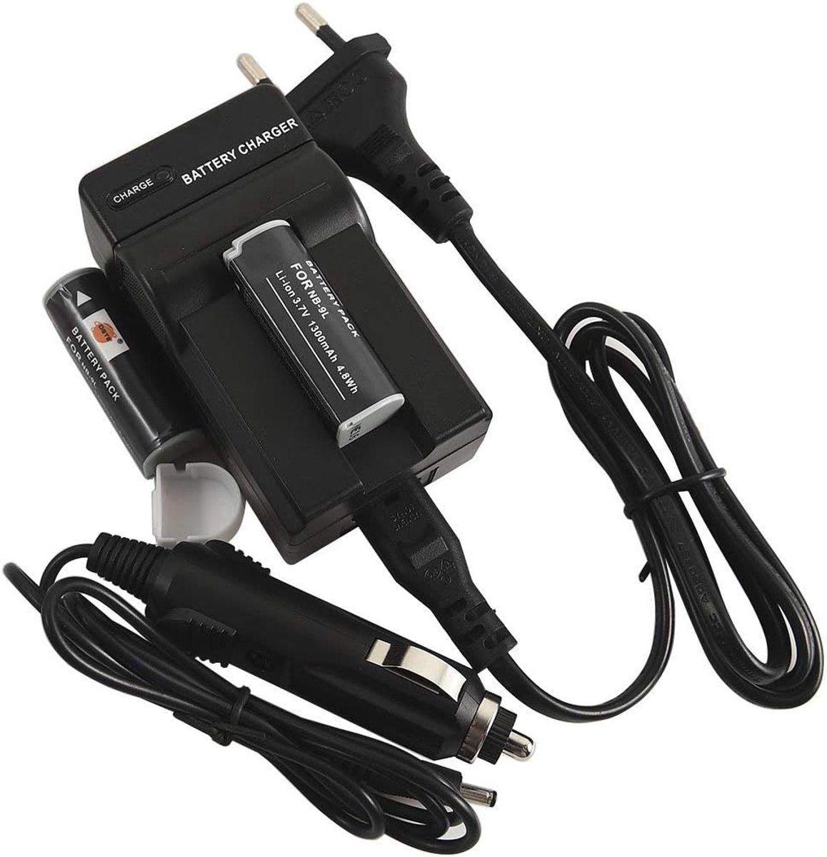 DSTE 2pcs NB-9L Battery and Travel Charger Compatible with Canon PowerShot ELPH 520 530 HS - ShopVlot